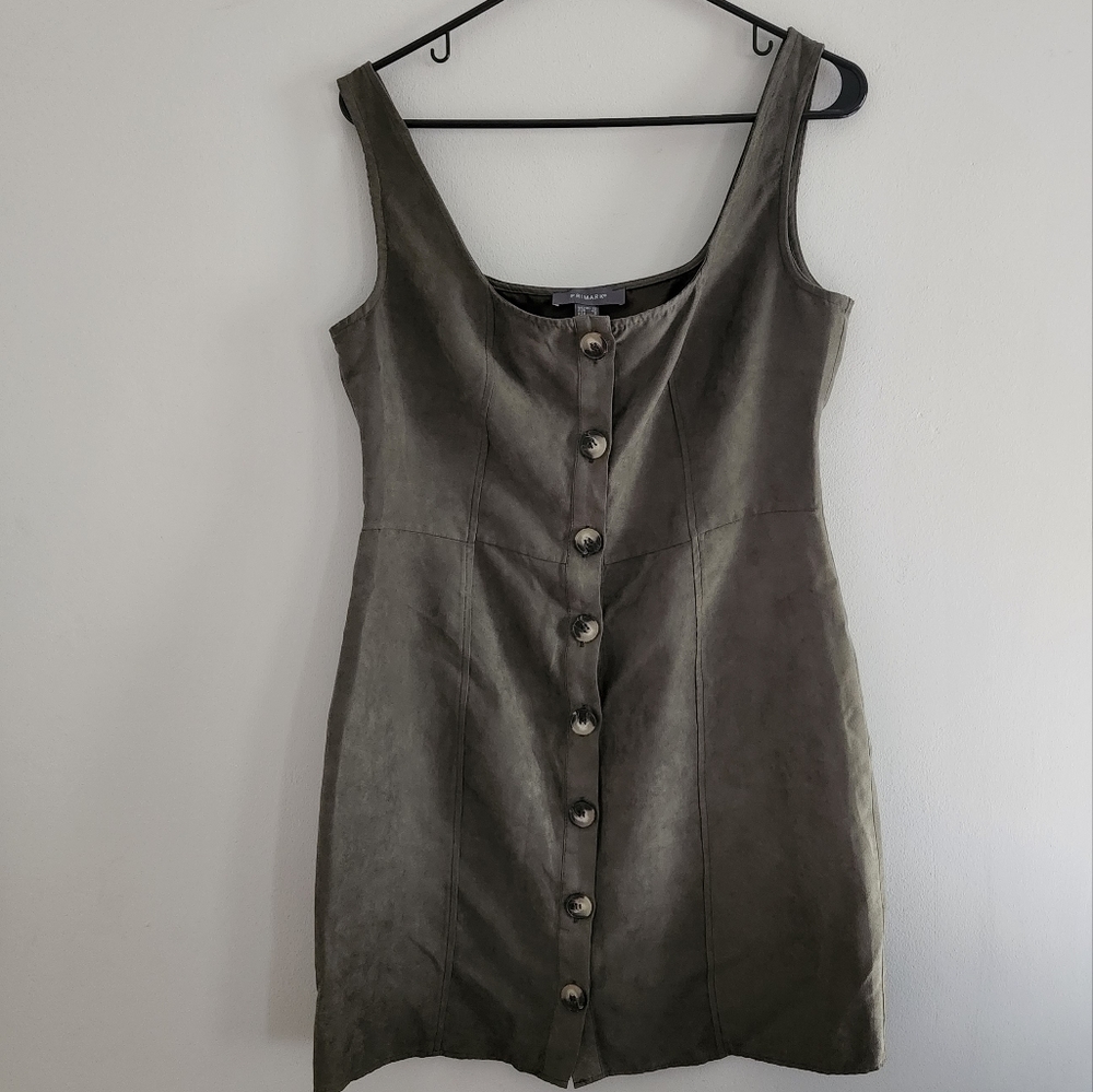 Primark green button up dress new without tags